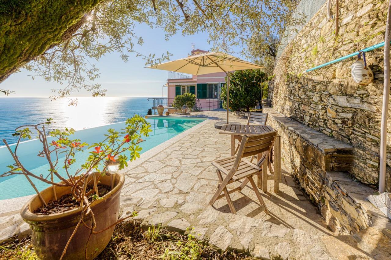 Casaviva - Ampio Trilocale Vista Mare Con Piscina - Pieve Alta Apartment Pieve Ligure Exterior photo