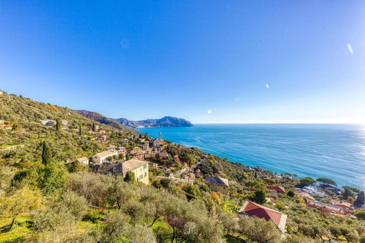 Casaviva - Ampio Trilocale Vista Mare Con Piscina - Pieve Alta Apartment Pieve Ligure Exterior photo