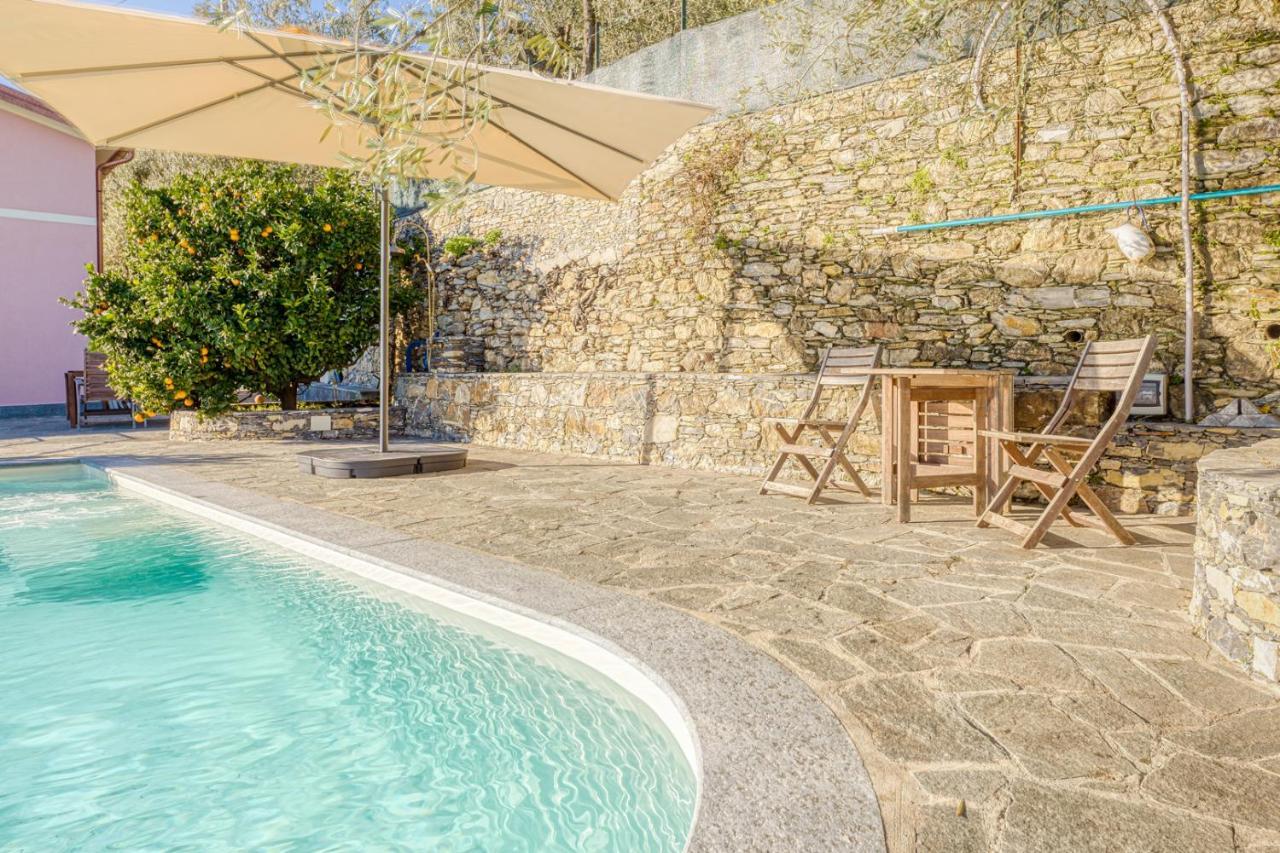 Casaviva - Ampio Trilocale Vista Mare Con Piscina - Pieve Alta Apartment Pieve Ligure Exterior photo