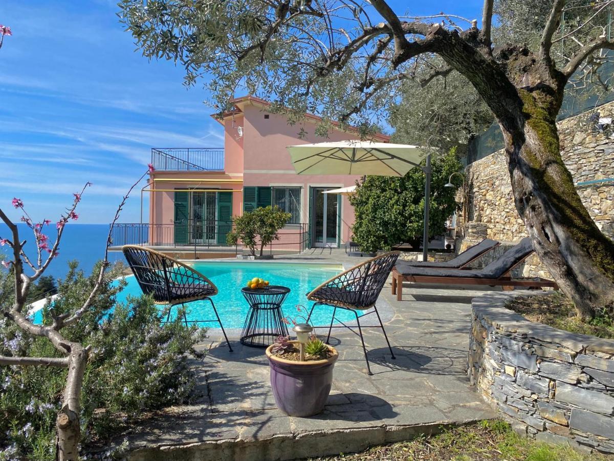 Casaviva - Ampio Trilocale Vista Mare Con Piscina - Pieve Alta Apartment Pieve Ligure Exterior photo