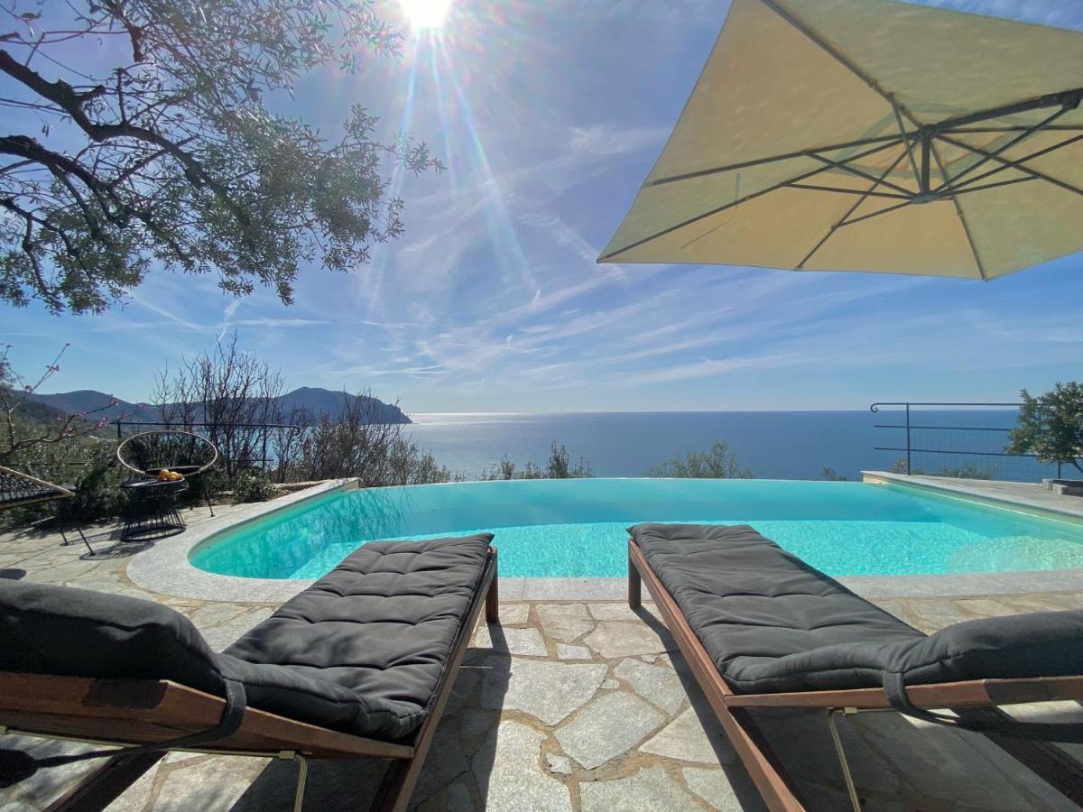 Casaviva - Ampio Trilocale Vista Mare Con Piscina - Pieve Alta Apartment Pieve Ligure Exterior photo