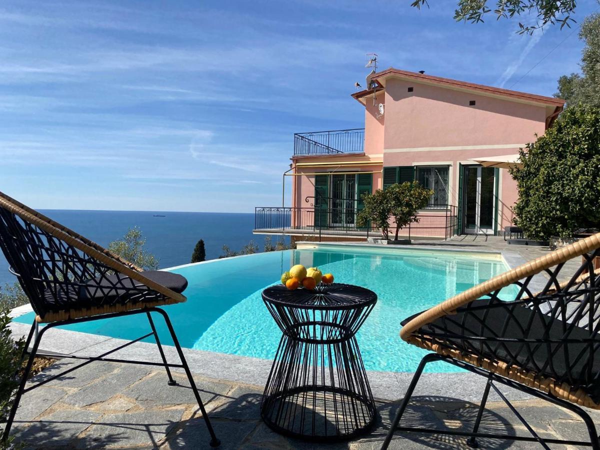 Casaviva - Ampio Trilocale Vista Mare Con Piscina - Pieve Alta Apartment Pieve Ligure Exterior photo