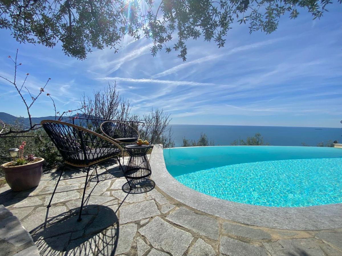 Casaviva - Ampio Trilocale Vista Mare Con Piscina - Pieve Alta Apartment Pieve Ligure Exterior photo
