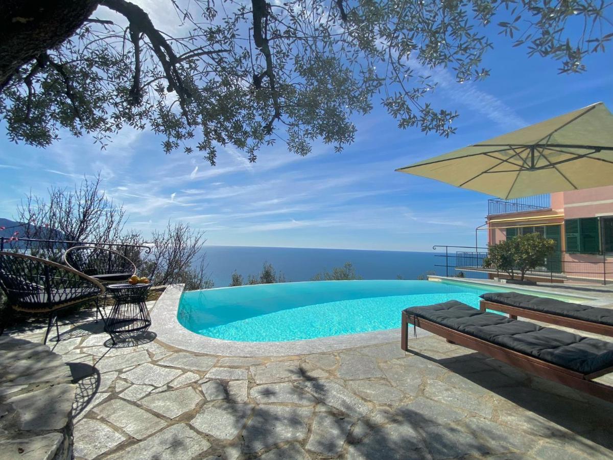 Casaviva - Ampio Trilocale Vista Mare Con Piscina - Pieve Alta Apartment Pieve Ligure Exterior photo